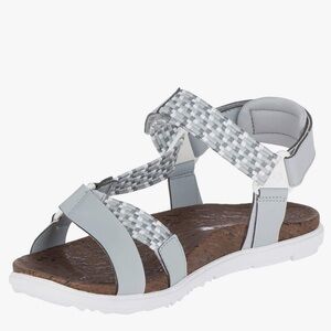 NIB Merrell sz 8 Around Town Sunvue woven Light Gray sandals